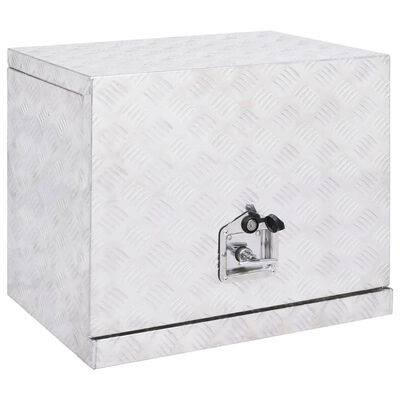 vidaXL Aliuminio dėžė, sidabrinės spalvos, 62x40x50cm