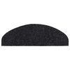 vidaXL Laiptų kilimėliai, lipnūs, 20 vnt., juodi, pusapvaliai, dideli, 65x21x4 cm