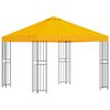 vidaXL Pavėsinė 3 x 3 m Geltona Poliesteris ir plienas 190 gsm