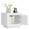 vidaXL Kavos staliukas, baltas, 51x50x45cm, apdirbta mediena