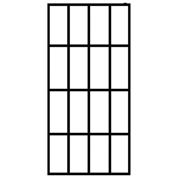 vidaXL Dušo pertvara, 80x195cm, grūdintas stiklas, skaidri