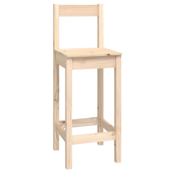 vidaXL Baro baldų komplektas, 9 dalių, pu&scaron;ies medienos masyvas