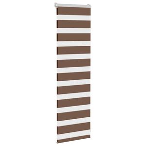 vidaXL Zebrinės žaliuzės, rudos, 40x100 cm, audinys, plotis 35,9 cm, poliesteris
