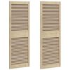 vidaXL Spintelės durys su durimis 2 pcs Natūrali 49,5 x 2,1 x 140,5 cm