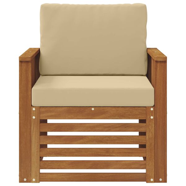 vidaXL Lauko sofos komplektas su pagalve Natūrali 71 x 63 x 73 cm