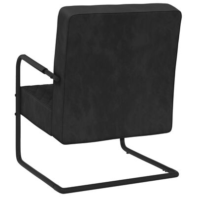 vidaXL Gembinė kėdė, juodos spalvos, aksomas