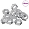 vidaXL Hex veržlė 12 pcs Sidabro M6 Metalas