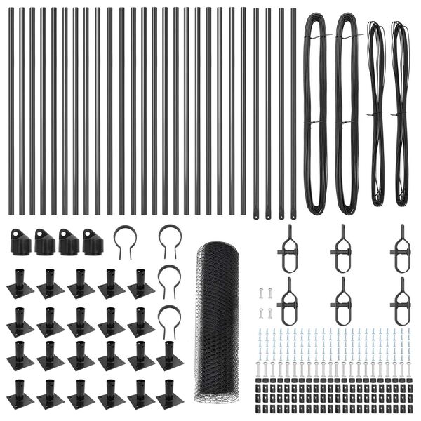 vidaXL Tvorelės stulpas Pilka 50 x 0,4 m (13 mm tinklas)