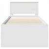 vidaXL Lovos rėmas su galvūgalio Balta 120 x 200 cm Apdirbta mediena