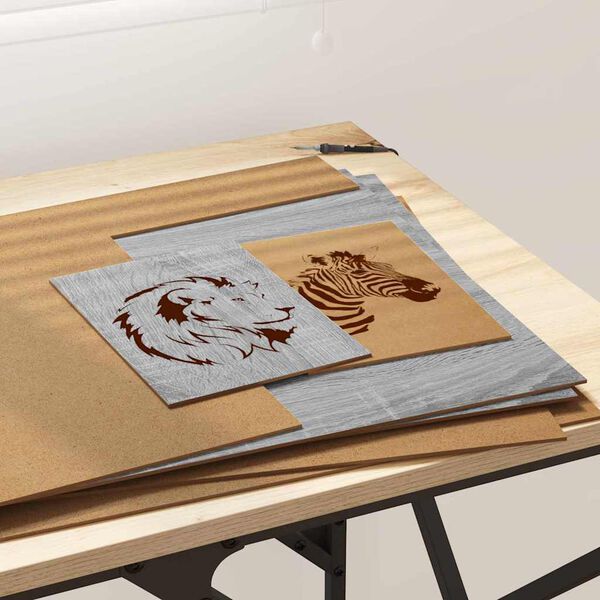 vidaXL Dekoratyvinės Panelės 50 pcs Pilkas Sonoma 40 x 60 x 0.27 cm