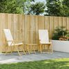 vidaXL Sulankstomos sodo kėdės su pagalvėlėmis, 2vnt., bambukas