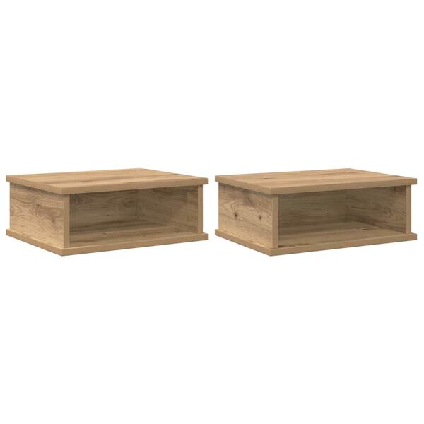 vidaXL Naktinis staliukas 2 pcs Amatininkų ąžuolas 40 x 31 x 15 cm