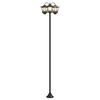 vidaXL 3-Head Lamp Post Juoda 16 x 16 x 187 cm Aliuminis ir ABS