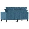 vidaXL Dvivietė sofa, mėlynos spalvos, 120cm, aksomas
