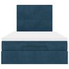 vidaXL Osmanų lovos rėmas su čiužiniais, mėlynas, 120x190 cm, aksomas