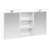 vidaXL Vonios spintos komplektas 3 vnt. Balta 126 x 16 x 62.5 cm