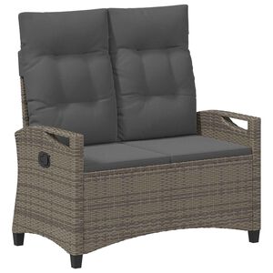 vidaXL Sodo suolas su pagalve Pilka ir tamsiai pilka 105 x 60 x 112 cm