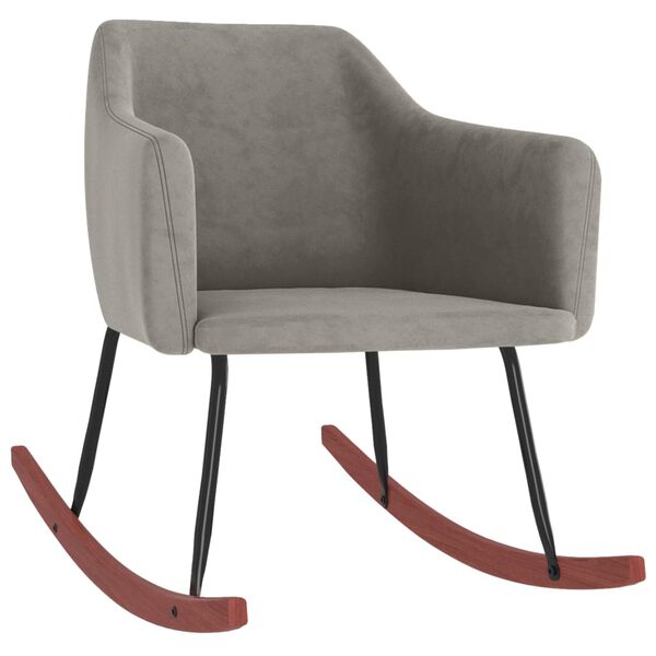 vidaXL Supama kėdė, &scaron;viesiai pilkos spalvos, aksomas