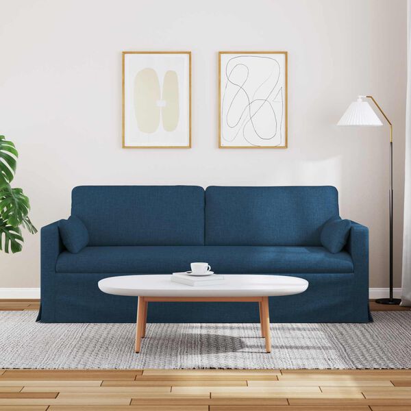 vidaXL Sofa Mėlyna 198 x 78 x 80 cm audinys