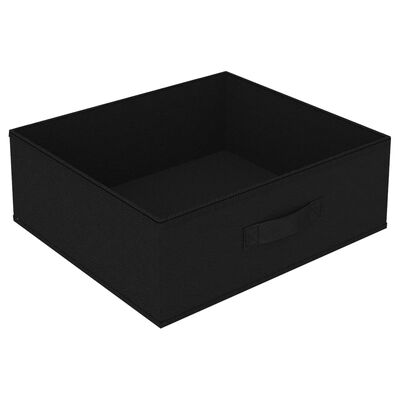 vidaXL Lentyna daiktams su 4 medžiaginiais krepšiais, juoda, plienas