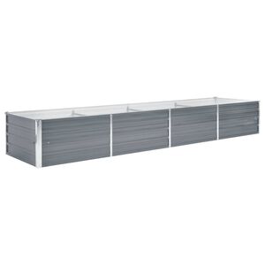 vidaXL Lovelis, pilkas, galvanizuotas plienas, 320x80x45cm