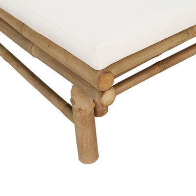vidaXL Sodo komplektas su kreminėmis pagalvėlėmis, 4 dalių, bambukas