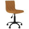 vidaXL Pasukamos valgomojo kėdės, 2vnt., rudos spalvos, aksomas