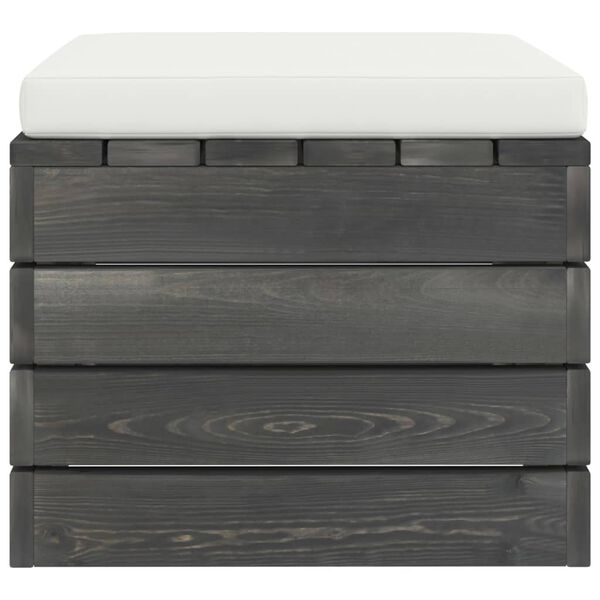 vidaXL Sodo otomanė i&scaron; paletės su pagalvėle, pu&scaron;ies mediena