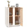vidaXL Šoninė spintelė, balta, 60x35x80cm, pušies medienos masyvas