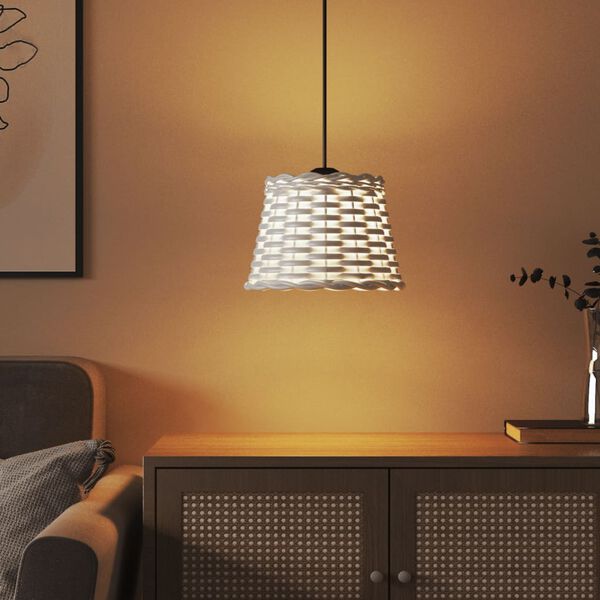 vidaXL Lubinio šviestuvo gaubtas, baltos spalvos, 20x15cm, pintas