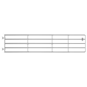 vidaXL Lauko vartai, 5 skersiniai, sidabrinės spalvos, (150-400)x90cm