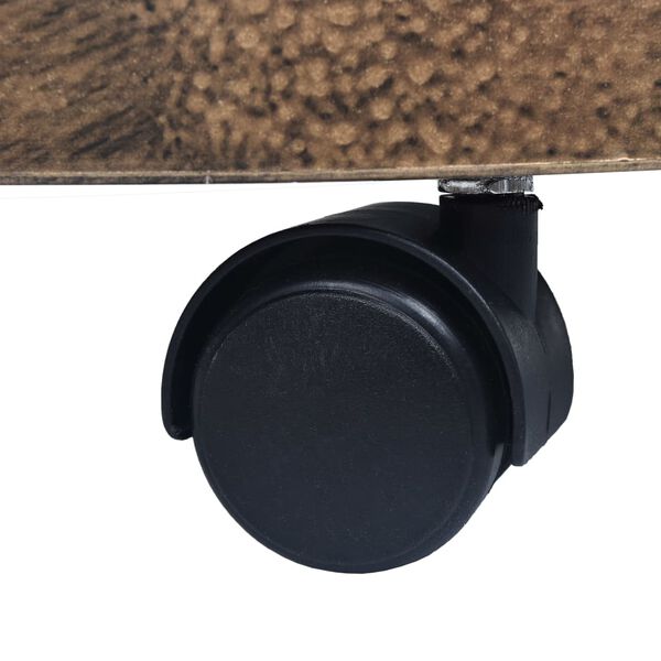 vidaXL Augalų padėklai su ratukais, 6vnt., bronziniai, 38cm, plastikas