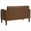vidaXL Loveseat sofa, ruda, 110cm, dirbtinė oda
