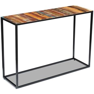 vidaXL Konsolinis staliukas, perdirbtos medienos masyvas, 110x35x76 cm