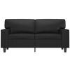 vidaXL Dvivietė sofa, juodos spalvos, 120cm, dirbtinė oda