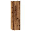 vidaXL kampinė spintelė Old Wood 33x33x132 cm Engineered Wood