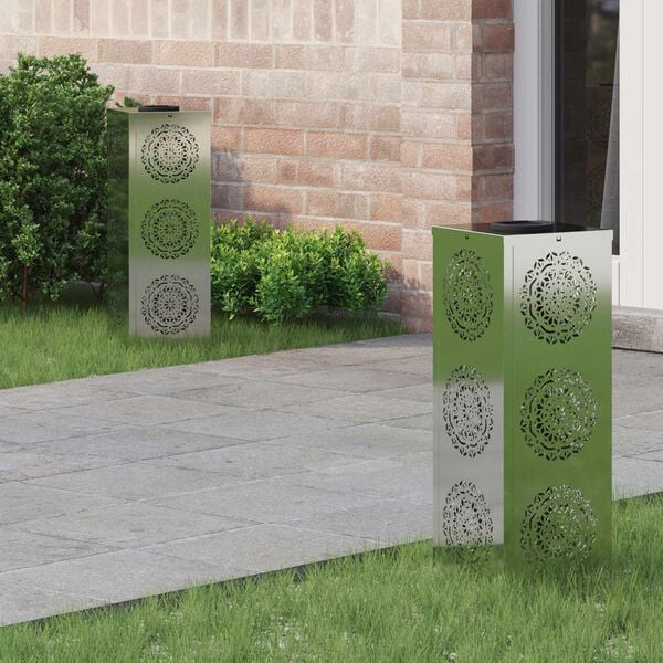 vidaXL Saulės LED &scaron;aligatvio &scaron;viesa 2 pcs Cinkuotas Cinkuotas