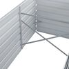 vidaXL Lovelis, pilkas, galvanizuotas plienas, 240x80x45cm