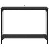 vidaXL Konsolinis stalas su lentyna juoda ąžuolo 101 x 30.5 x 75 cm