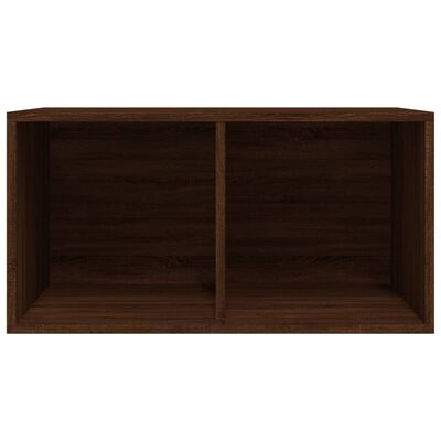 vidaXL Dėžė vinilinėms plokštelėms, ruda, 71x34x36cm, mediena