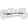 vidaXL Lauko sofos komplektas 6 pcs Natūrali Kietos akacijos mediena