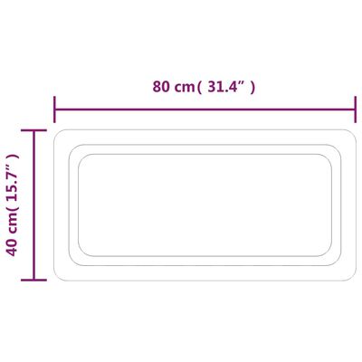 vidaXL Vonios kambario LED veidrodis, 40x80cm