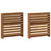 vidaXL Porankiai 2 pcs Ruda 58.5 x 10 x 61 cm Apdirbta mediena