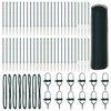 vidaXL Hexagonal Fence with Post 100 x 0,6 m PVC dengtas plienas Žalia