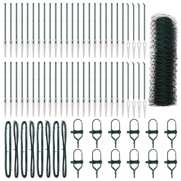 vidaXL Tvorelės stulpas Žalia 100 x 0,5 m (36 mm tinklelis)