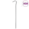 vidaXL Palapinės kai&scaron;čiai, 50vnt., 23cm, skersmuo 7mm, plienas