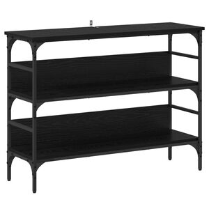 vidaXL Konsolinis stalas juoda ąžuolo 100 x 32 x 75 cm