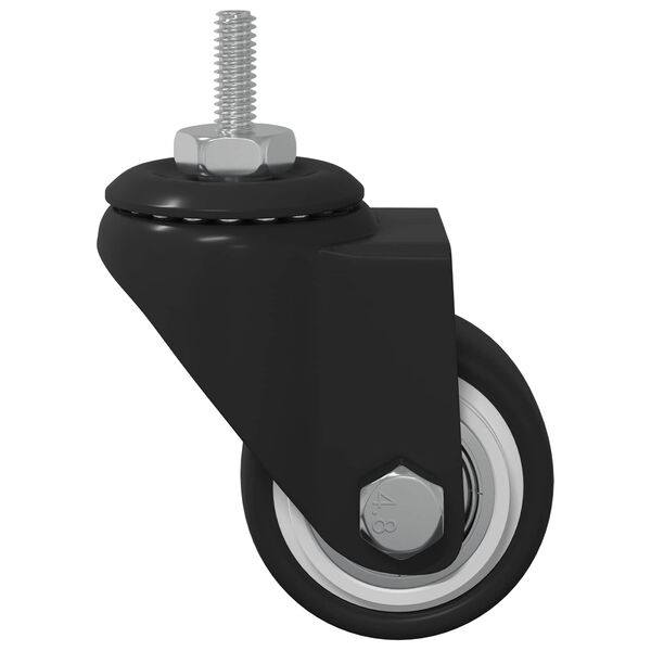 vidaXL Sukamasis ratukas 2 pcs Juoda M6 mm Geležis ir nailonas