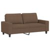 vidaXL Dvivietė sofa, rudos spalvos, 140cm, audinys