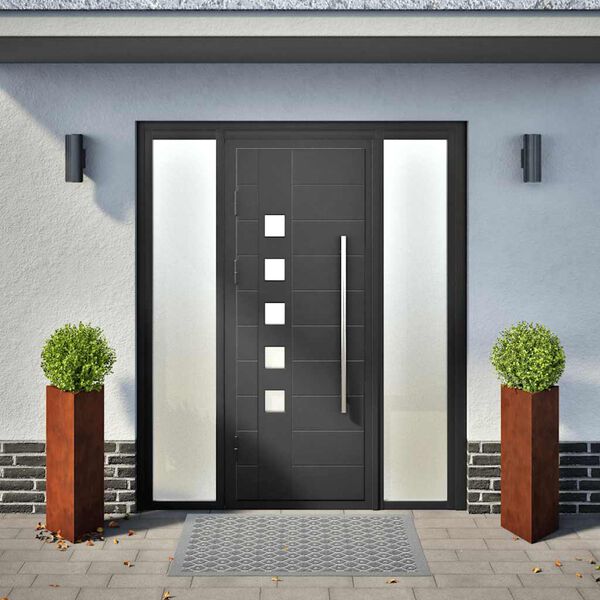 vidaXL sodo vazonai 2 vnt trikampiai 40x40x75 cm oro sąlygoms atsparus